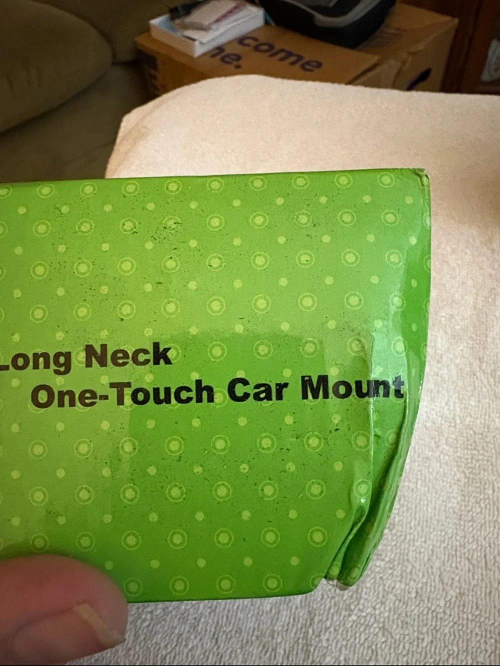 Long Neck One-Touch Car Mount - Black